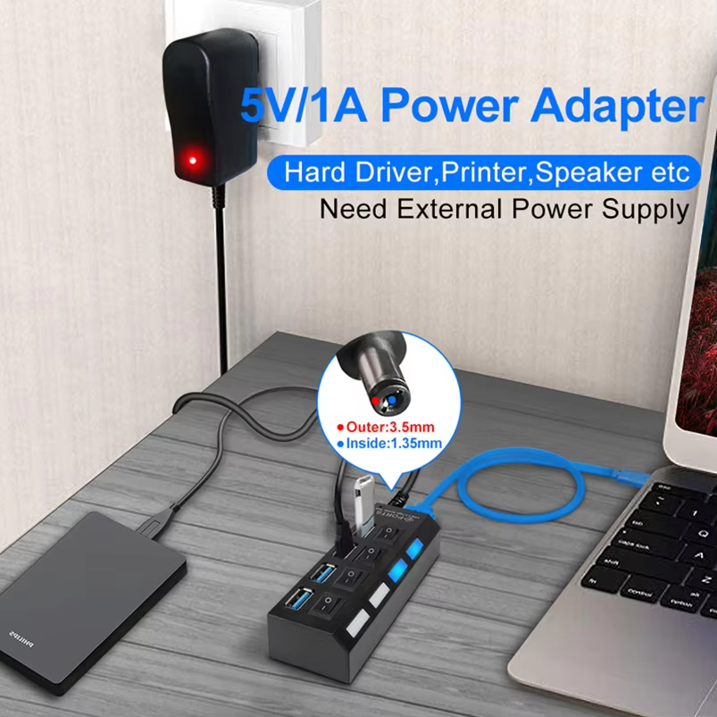 HUB USB haute vitesse à 4 Port - Multi Port Usb Hub avis et prix