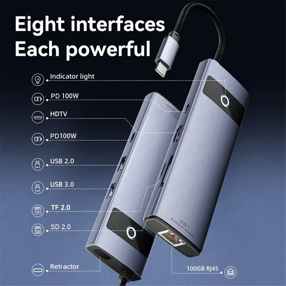 Station d'accueil USB C MZX 8  - Multi Port Usb Hub avis et prix