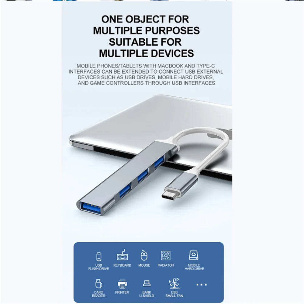 Hub USB-C 4 ports, adaptateur  - Multi Port Usb Hub avis et prix