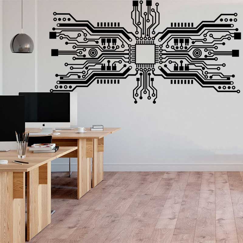 Autocollant mural de puce de c - Office Tech Software avis et prix