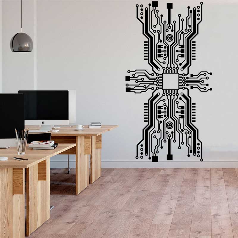 Autocollant mural de puce de c - Office Tech Software avis et prix