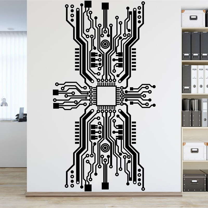 Autocollant mural de puce de c - Office Tech Software avis et prix