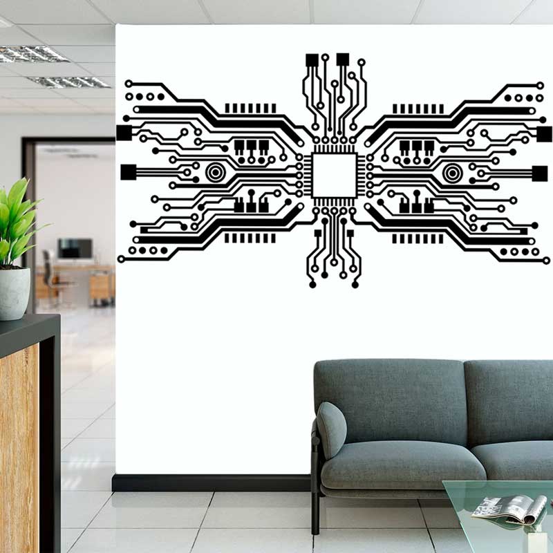 Autocollant mural de puce de c - Office Tech Software avis et prix