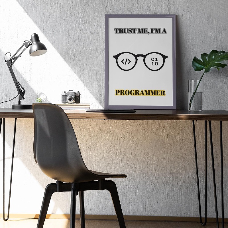 Affiche de programmeur drôle E - Office Tech Software avis et prix
